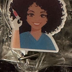 Black Women Badge Reel Health Care Work health ID HOSPITAL scrub life fashion